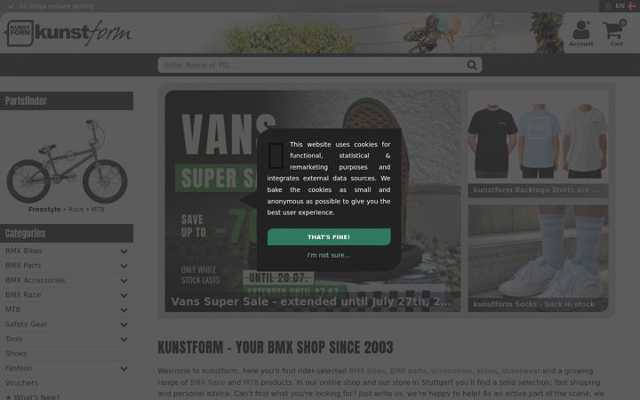 Screenshot of kunstform.org