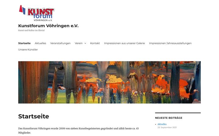 Screenshot of kunstforum-voehringen.de