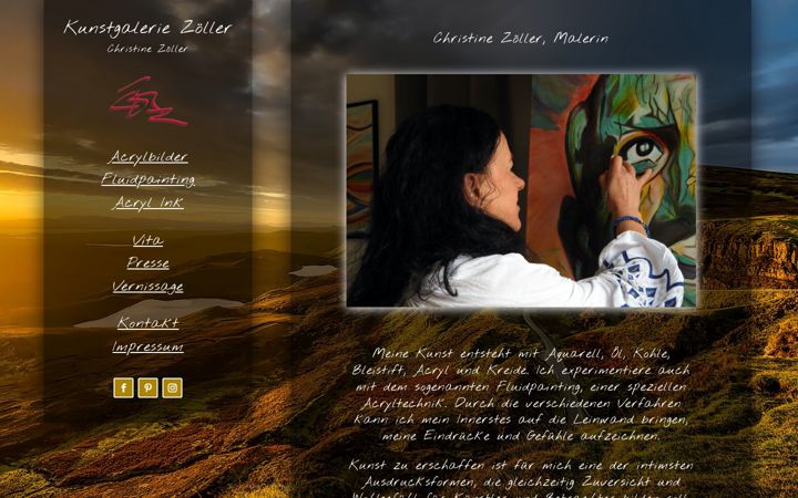 Screenshot of kunstgalerie-zoeller.de