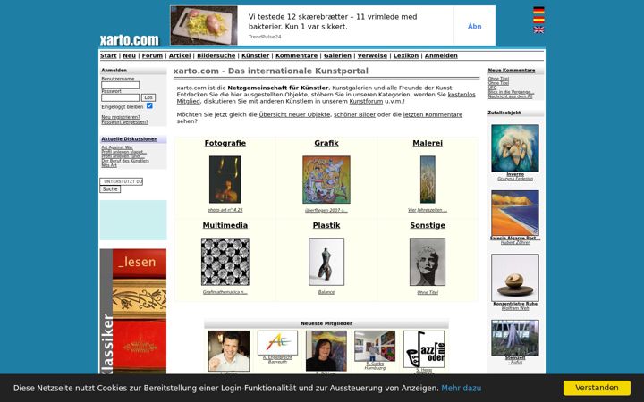 Screenshot of kunstgalerie.org