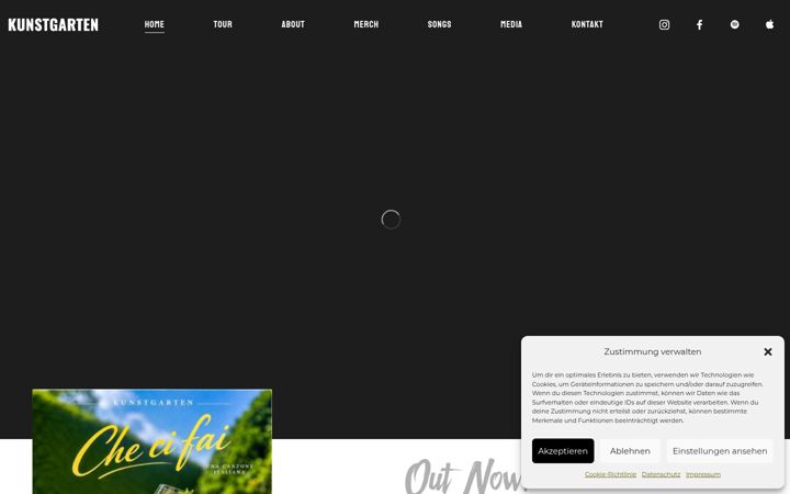Skjámynd af kunstgartenmusik.com