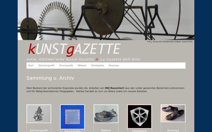 Screenshot of kunstgazette.de