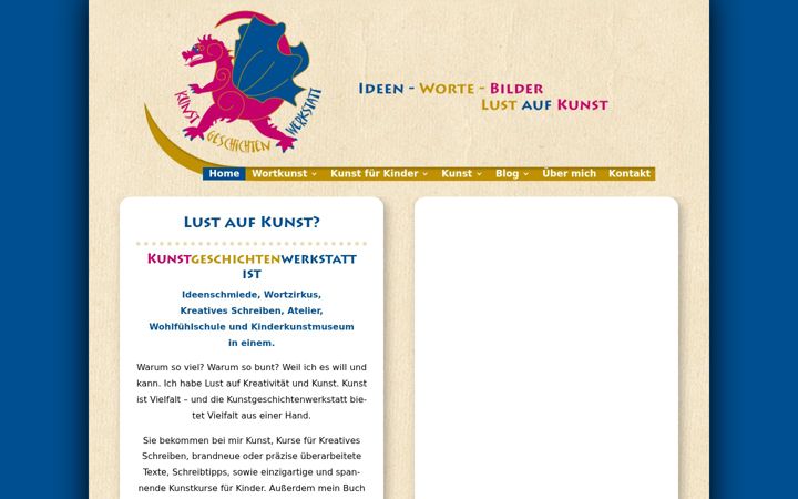 Screenshot of kunstgeschichtenwerkstatt.de