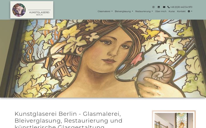 Screenshot of kunstglaserei-berlin.de