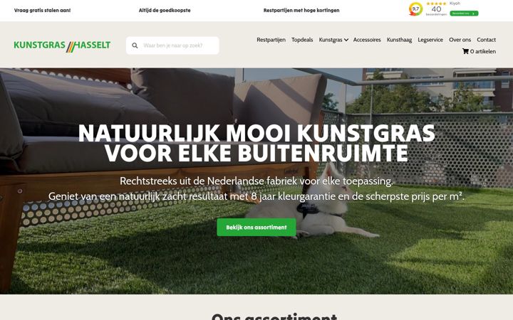 Screenshot of kunstgrashasselt.nl