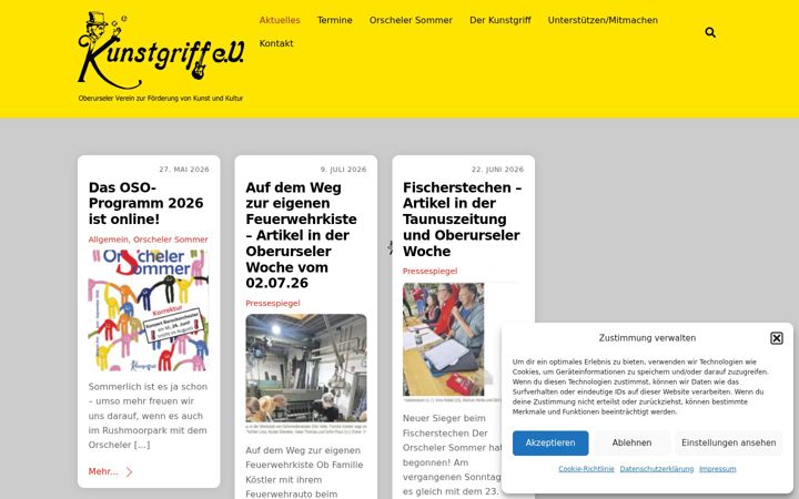 Screenshot of kunstgriff-oberursel.de