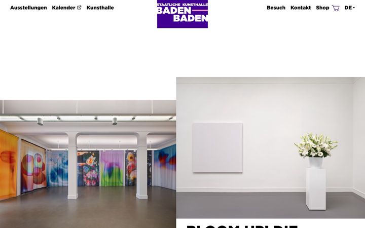 Screenshot of kunsthalle-baden-baden.de