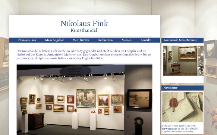 Screenshot of kunsthandel-nikolaus-fink.de