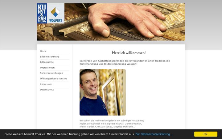 Screenshot of kunsthandlung-wolpert.de
