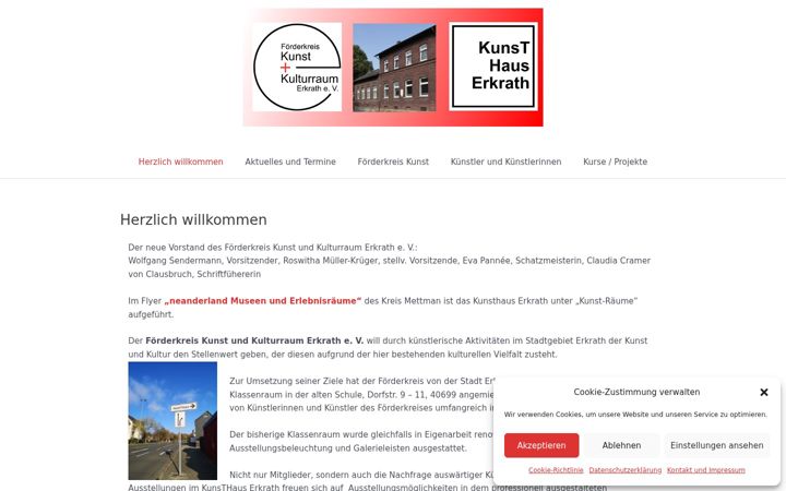 Screenshot of kunsthaus-erkrath.de