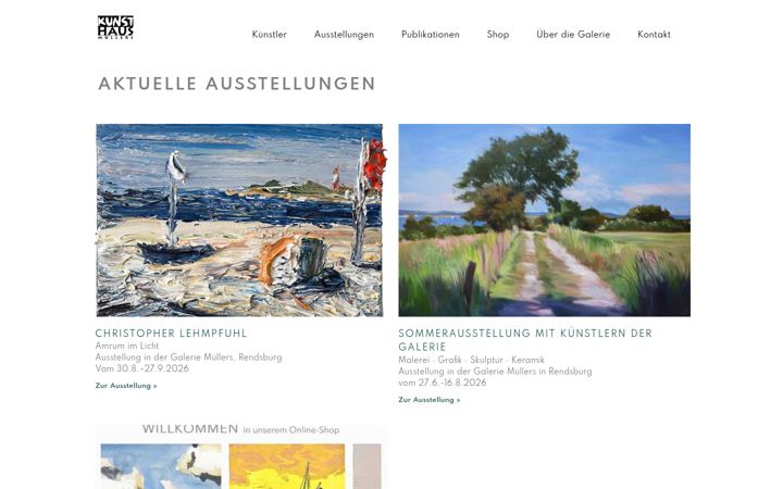 Screenshot of kunsthaus-muellers.de