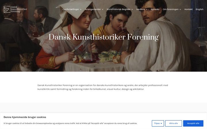 Screenshot of kunsthistoriker.dk