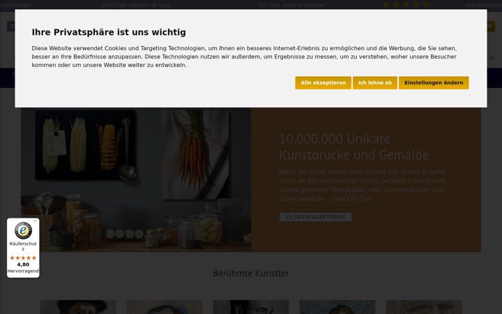 Screenshot of kunstkopie.de