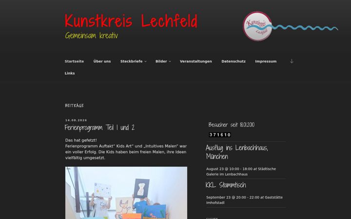 Screenshot of kunstkreislechfeld.de