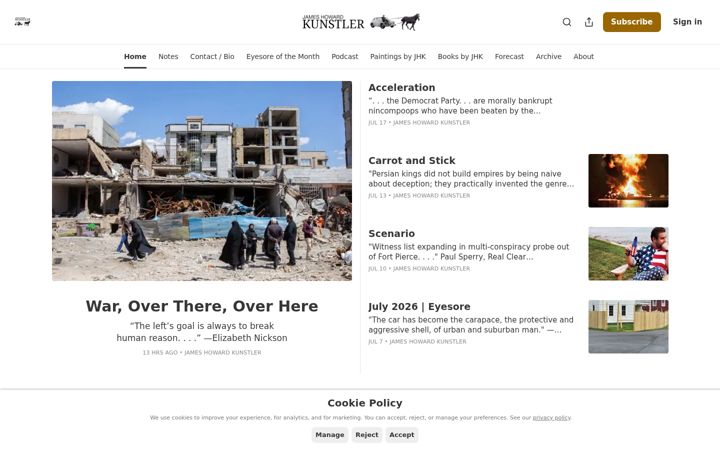 Screenshot of kunstler.com