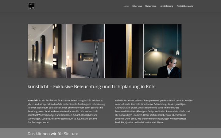 Screenshot of kunstlicht.de