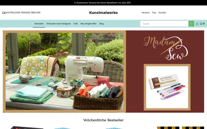 Screenshot of kunstmalwerke.de