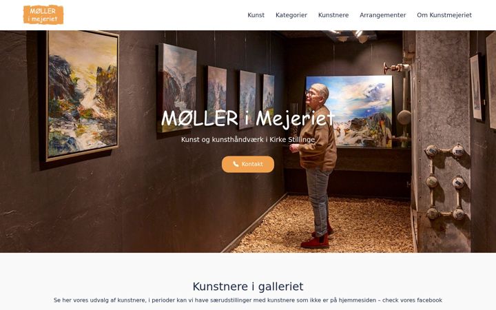 Screenshot of kunstmejeriet.dk