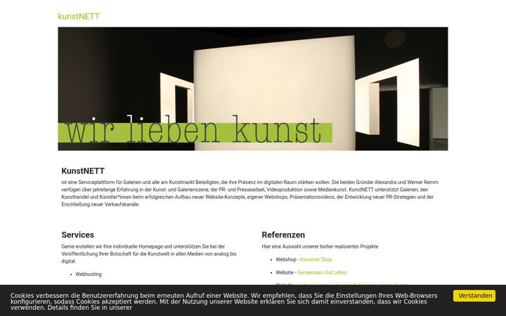 Screenshot of kunstnett.at