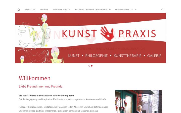 Screenshot of kunstpraxis-soest.de