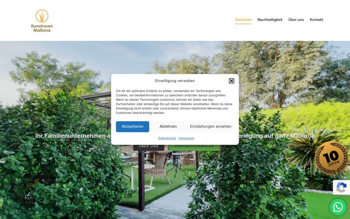 Screenshot of kunstrasen-mallorca.com