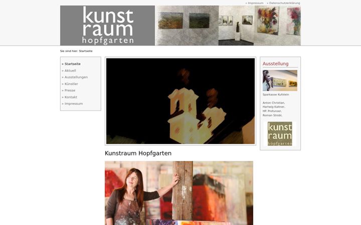 Screenshot of kunstraum-hopfgarten.at