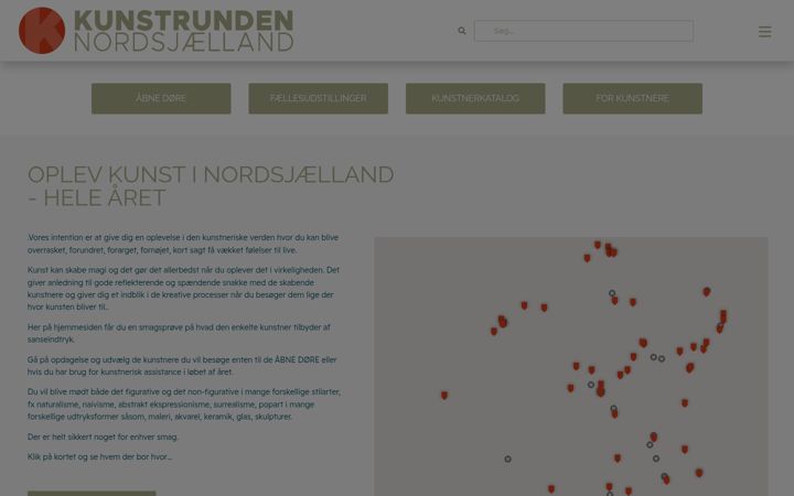 Screenshot of kunstrunden.dk
