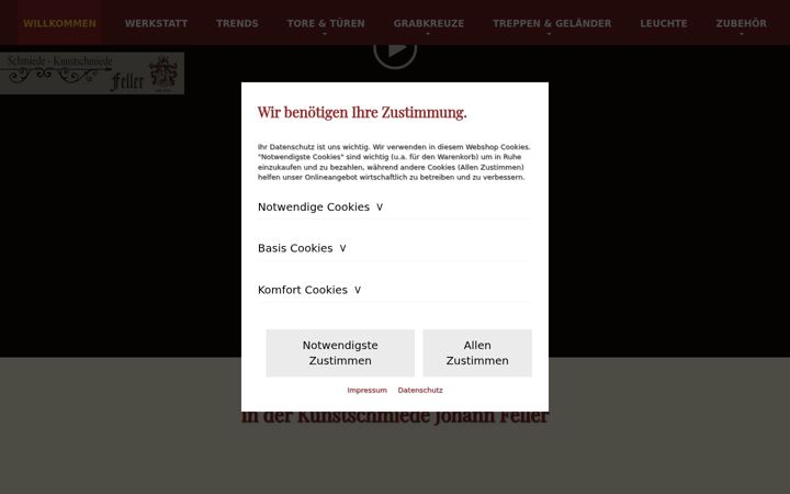Screenshot of kunstschmiede-feller.at