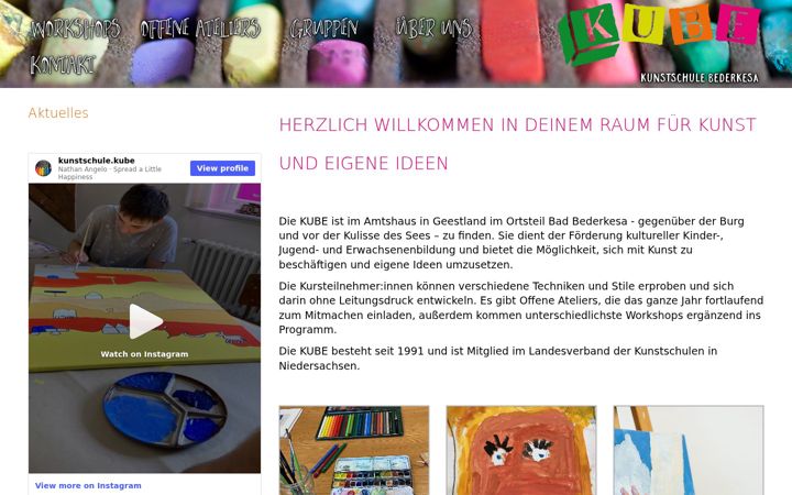 Screenshot of kunstschule-bederkesa.de
