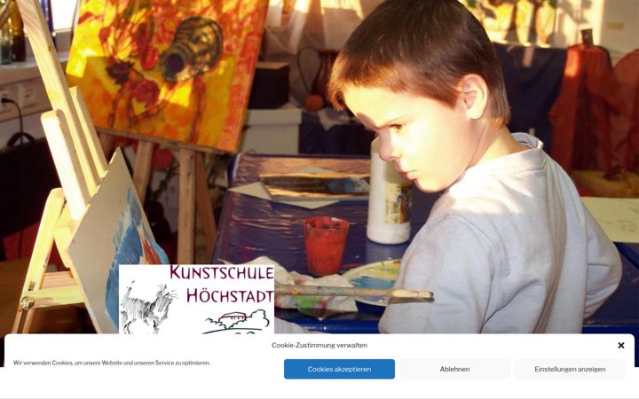 Screenshot of kunstschule-hoechstadt.de