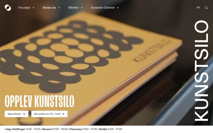 Screenshot of kunstsilo.no