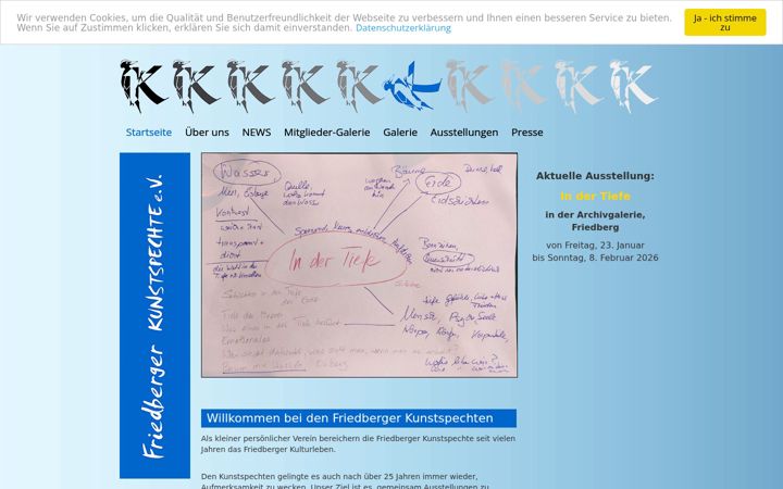 Screenshot of kunstspechte.de