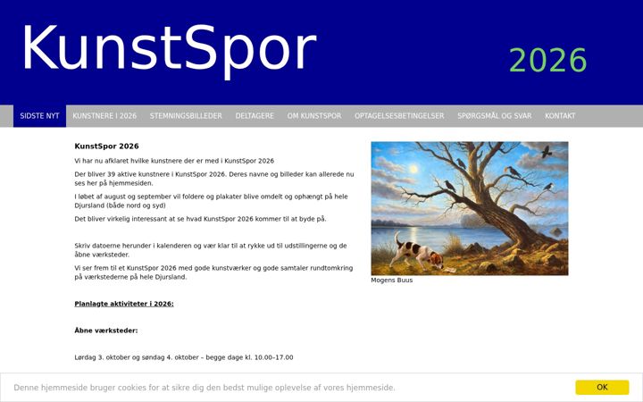 Screenshot of kunstspor.dk
