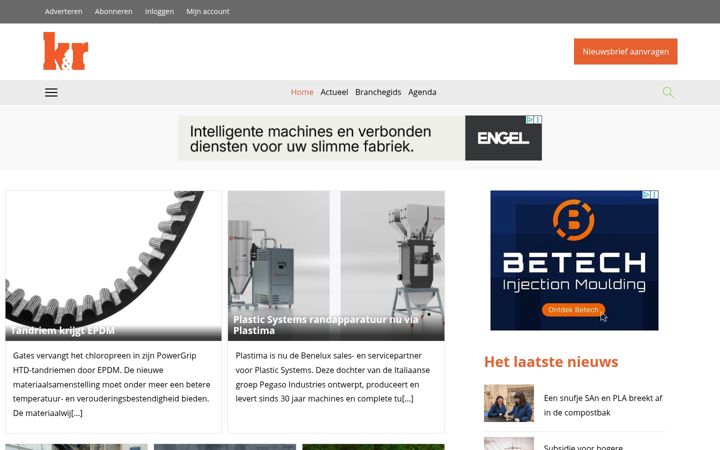 Screenshot of kunststofenrubber.nl