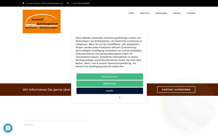 Screenshot of kunststoff-abdichtungstechnik.de