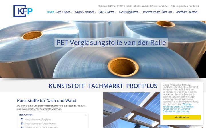 Screenshot of kunststoff-fachmarkt.de