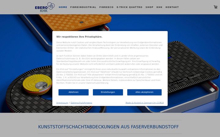 Screenshot of kunststoff-schachtabdeckung.com