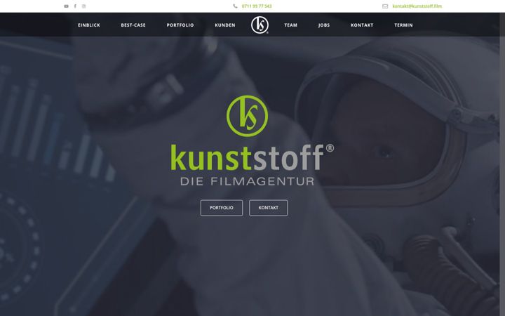 Screenshot of kunststoff.film