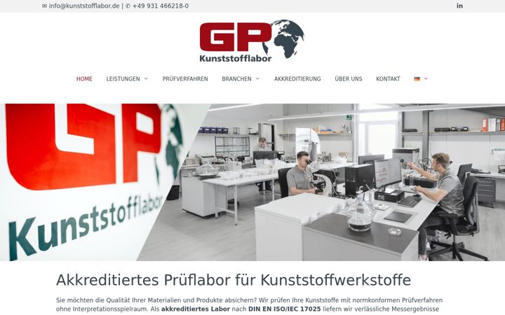 Screenshot of kunststofflabor.de