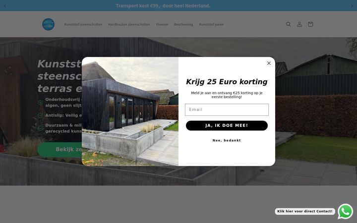 Screenshot of kunststofsteenschotten.nl