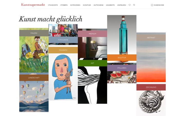 Screenshot of kunstsupermarkt.de