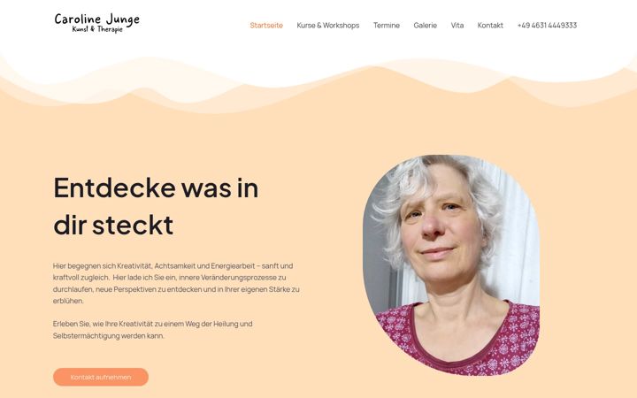 Screenshot of kunsttherapie-junge.de