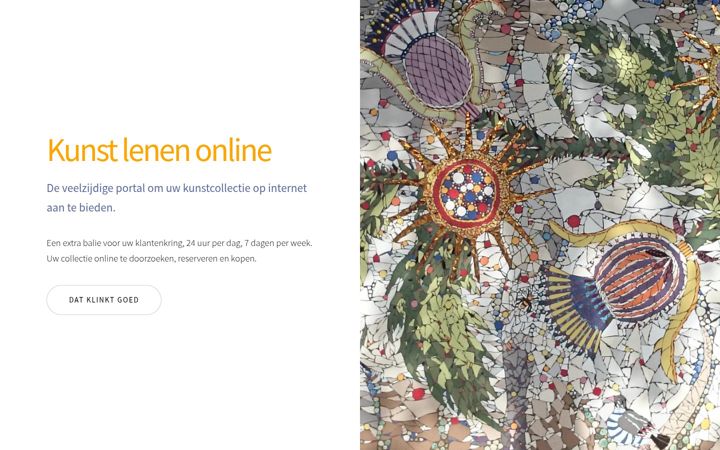 Screenshot of kunstuitleenonline.nl