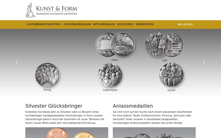 Screenshot di kunstundform.com