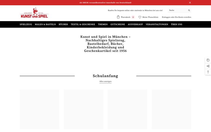 Screenshot of kunstundspiel.de