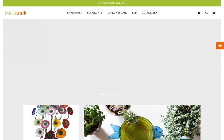 Screenshot of kunstunik.dk