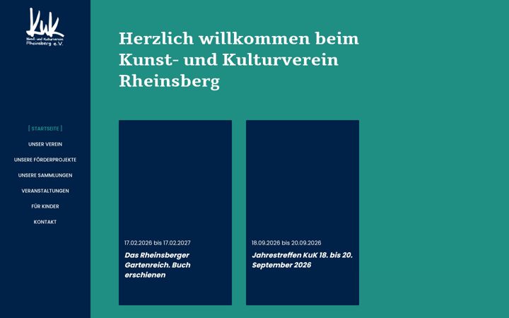 Screenshot of kunstverein-rheinsberg.de