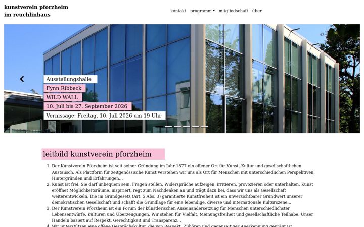 Screenshot of kunstvereinpforzheim.de