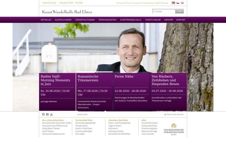 Screenshot of kunstwandelhalle.de