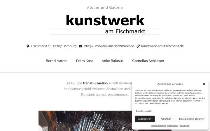 Screenshot of kunstwerk-am-fischmarkt.de